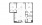 A6 1 Bedroom 1 Bath Floorplan