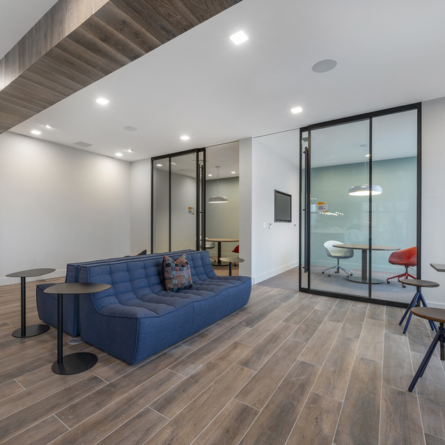 Ryder Revere Beach - Private Workspace With Blue Sofa