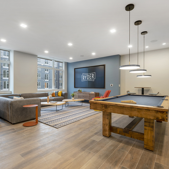 Ryder Revere Beach - Game Room With Wooden Pool Table