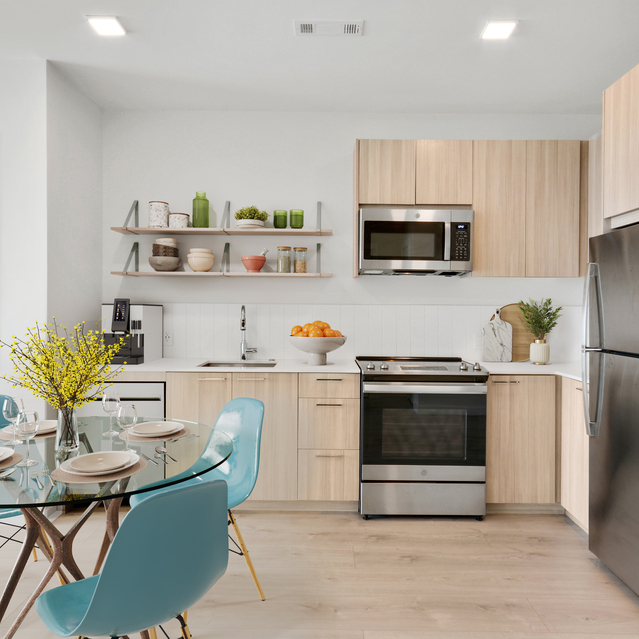 Ryder Revere Beach - Kitchen With Light Wood Cabinets